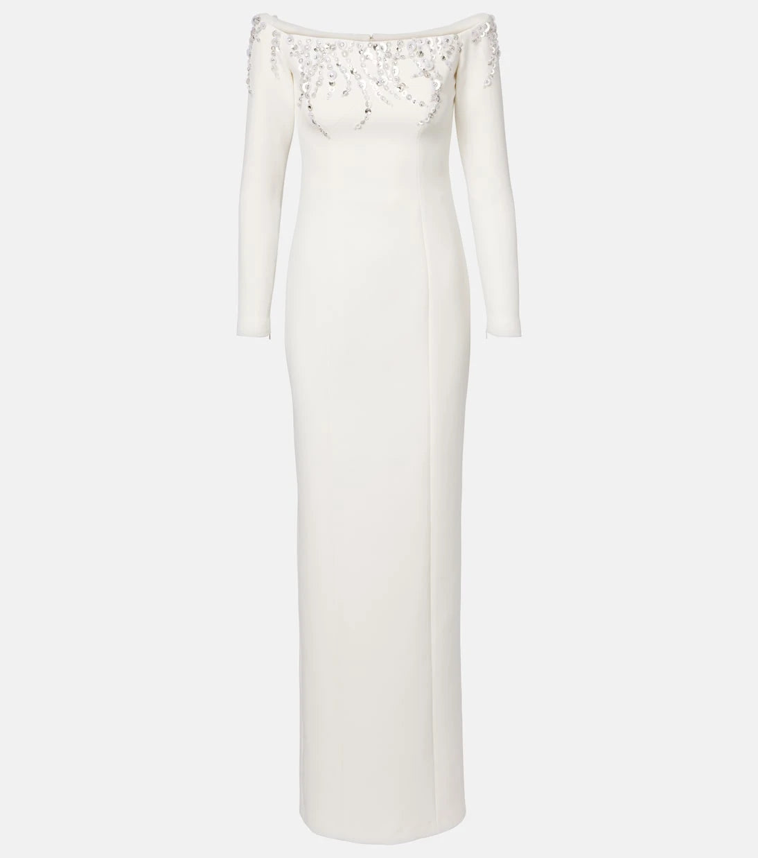 Safiyaa - Bridal Gioia embellished crêpe gown