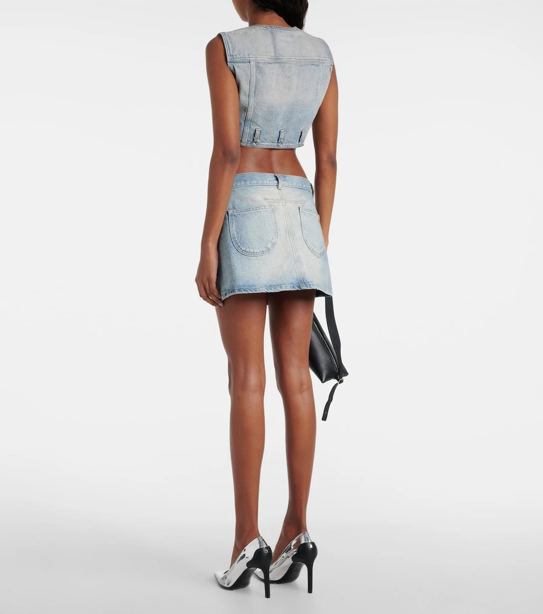 Courrèges - Multiflex denim miniskirt