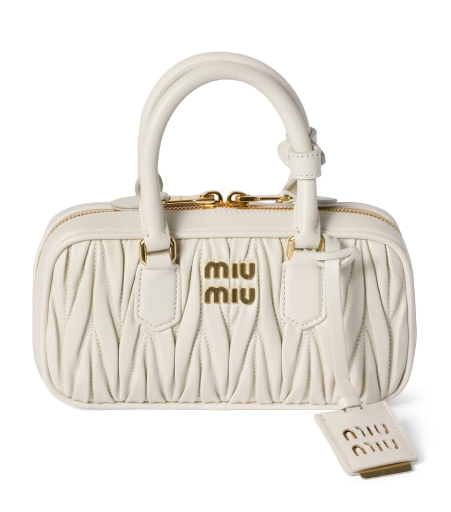 Mini Matelassé Leather Arcadie Top-Handle Bag