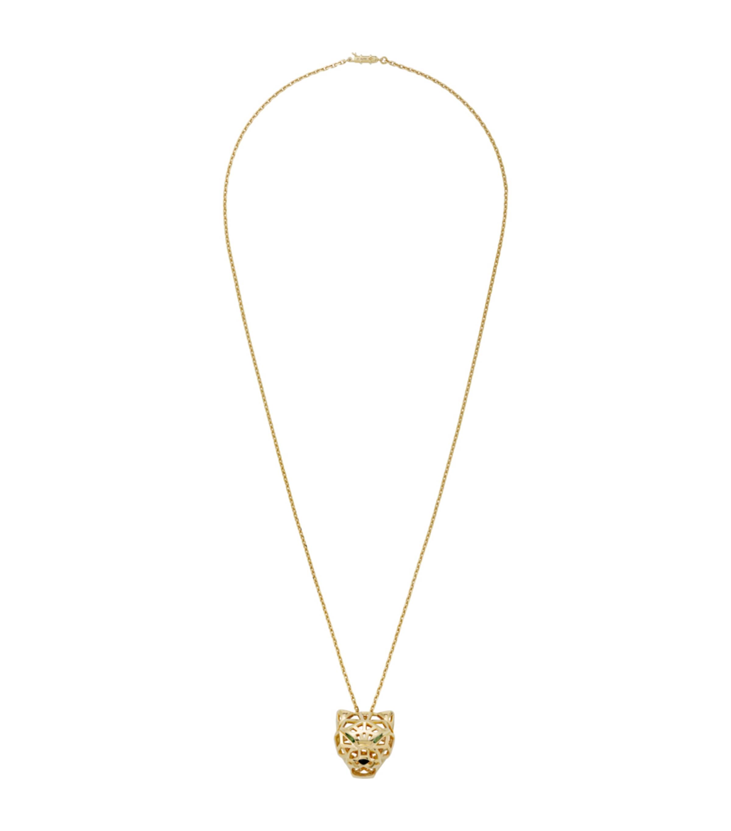 Cartier Yellow Gold, Tsavorite and Onyx Panthère de Cartier Necklace