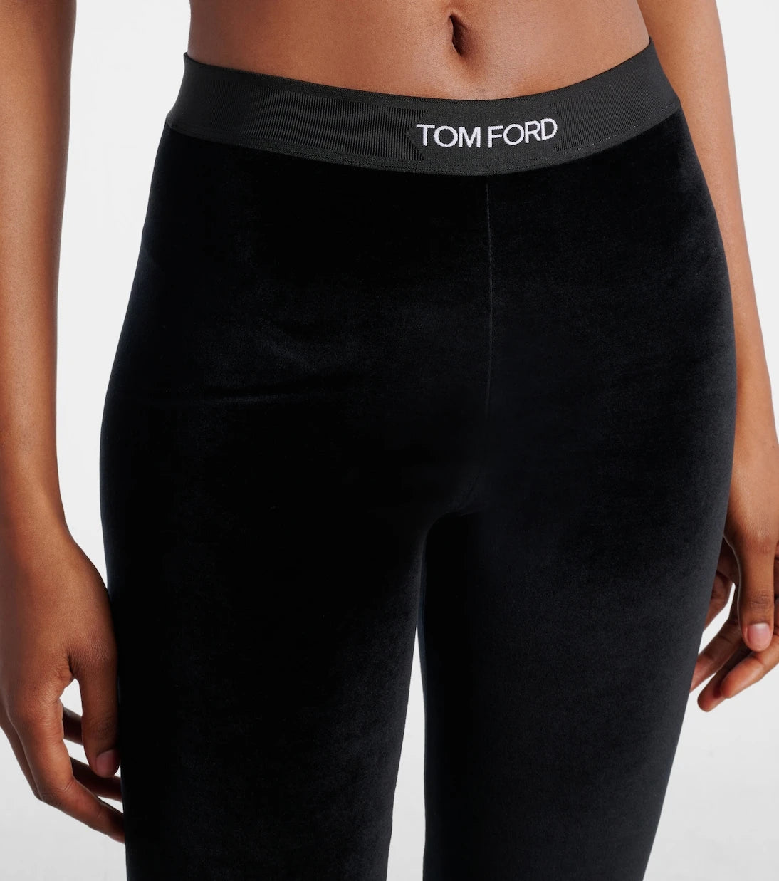 Tom Ford - Logo velour leggings