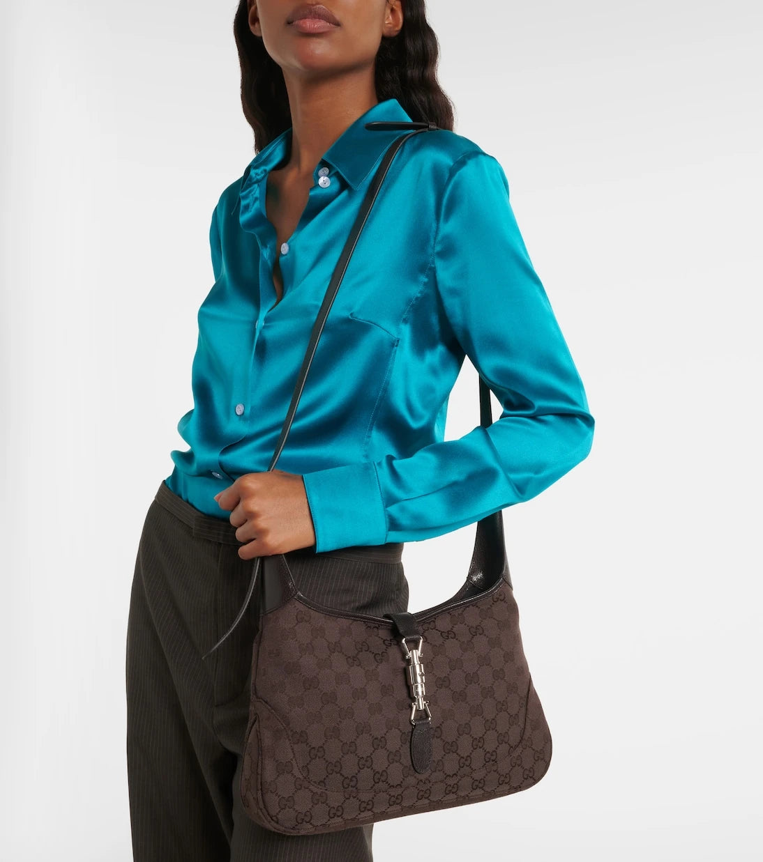 Gucci - Gucci Jackie 1961 Medium canvas shoulder bag