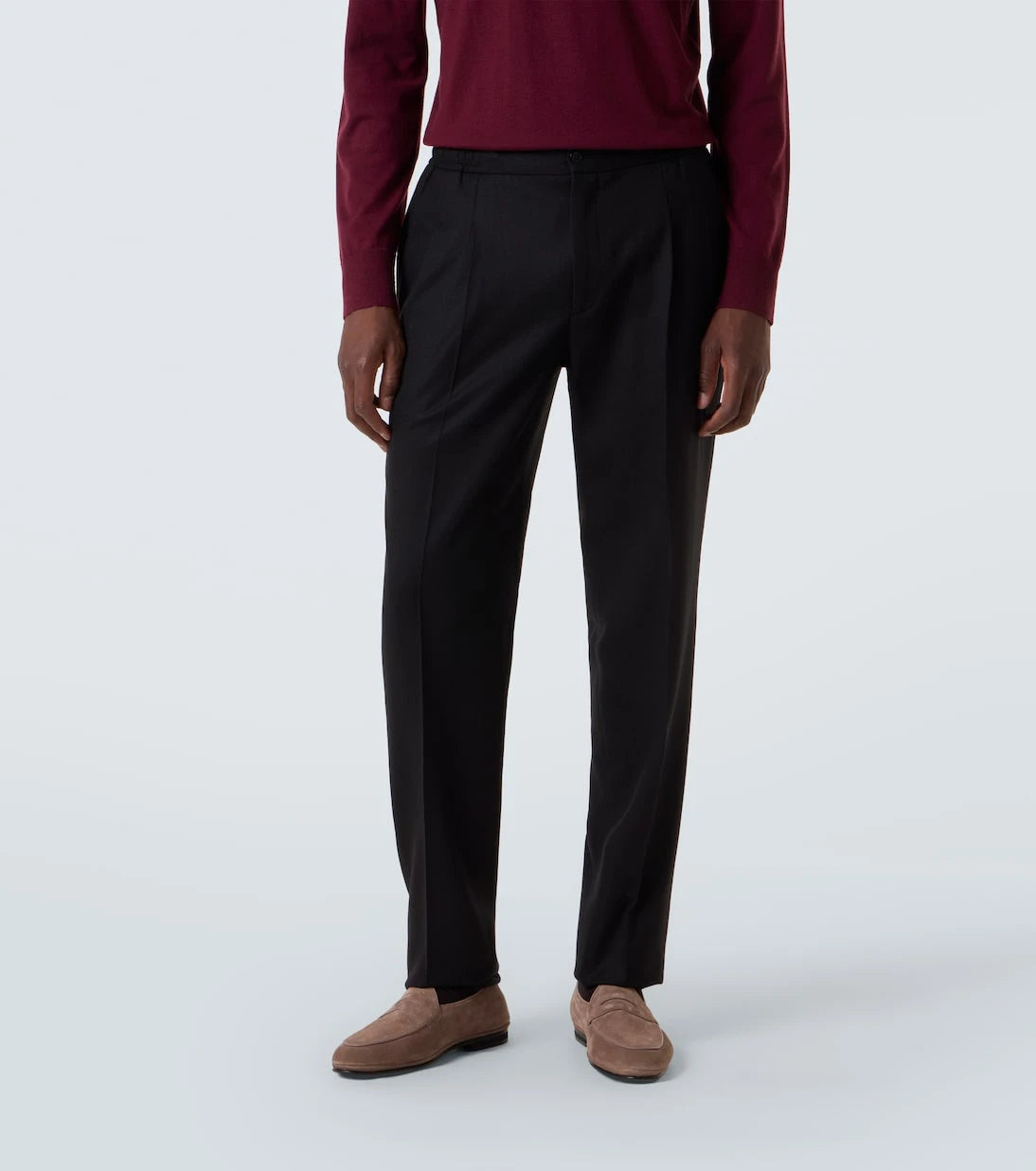 Rubinacci - Virgin wool flannel tapered pants