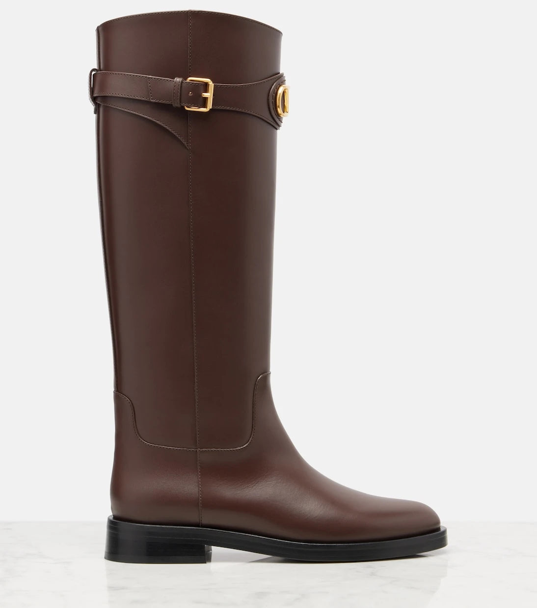 Valentino Garavani - VLogo leather knee-high boots