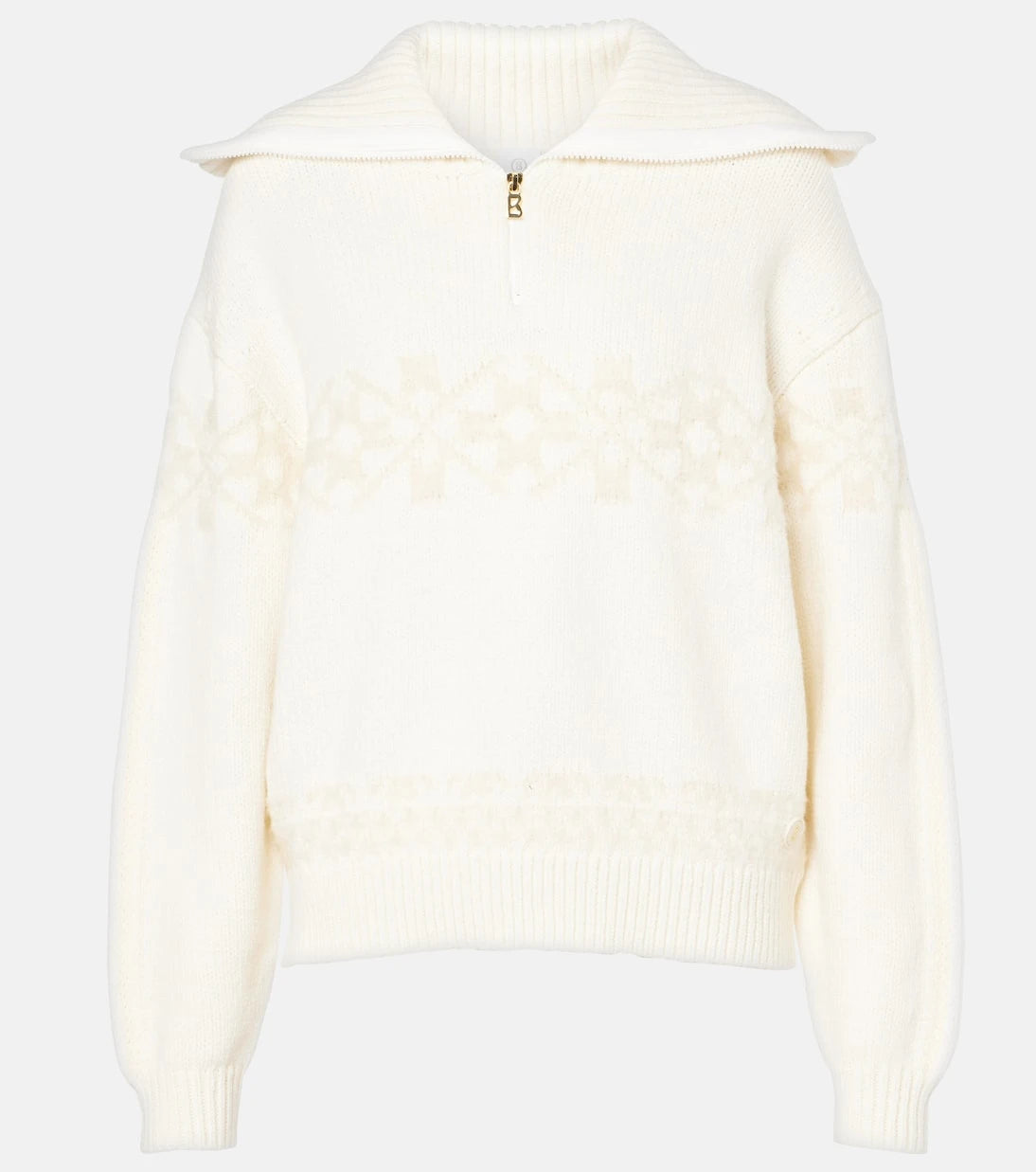 Bogner - Elana jacquard wool-blend half-zip sweater