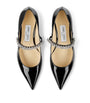 Jimmy Choo Black Bing 25 Patent Leather Ballet Flats