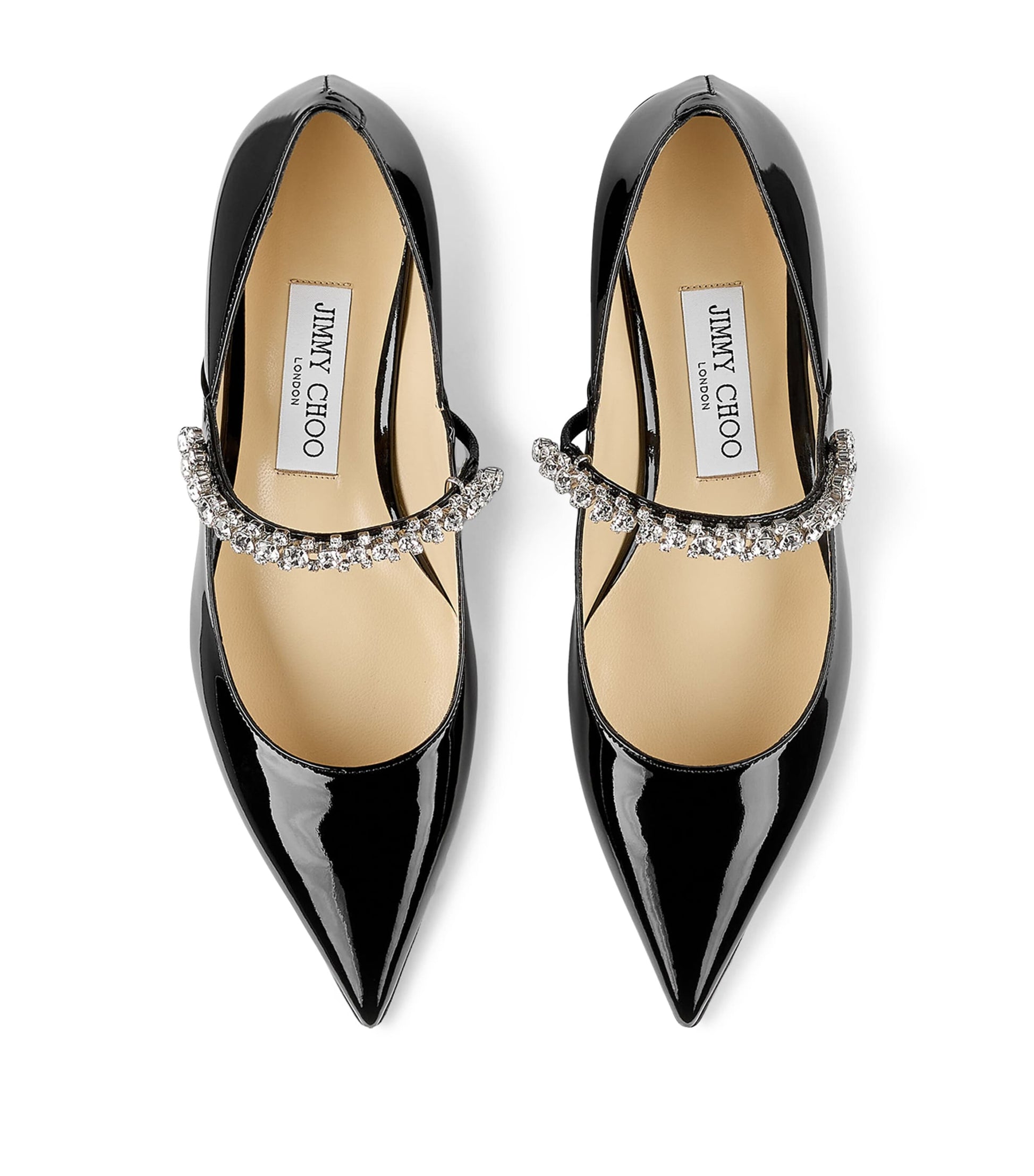 Jimmy Choo Black Bing 25 Patent Leather Ballet Flats