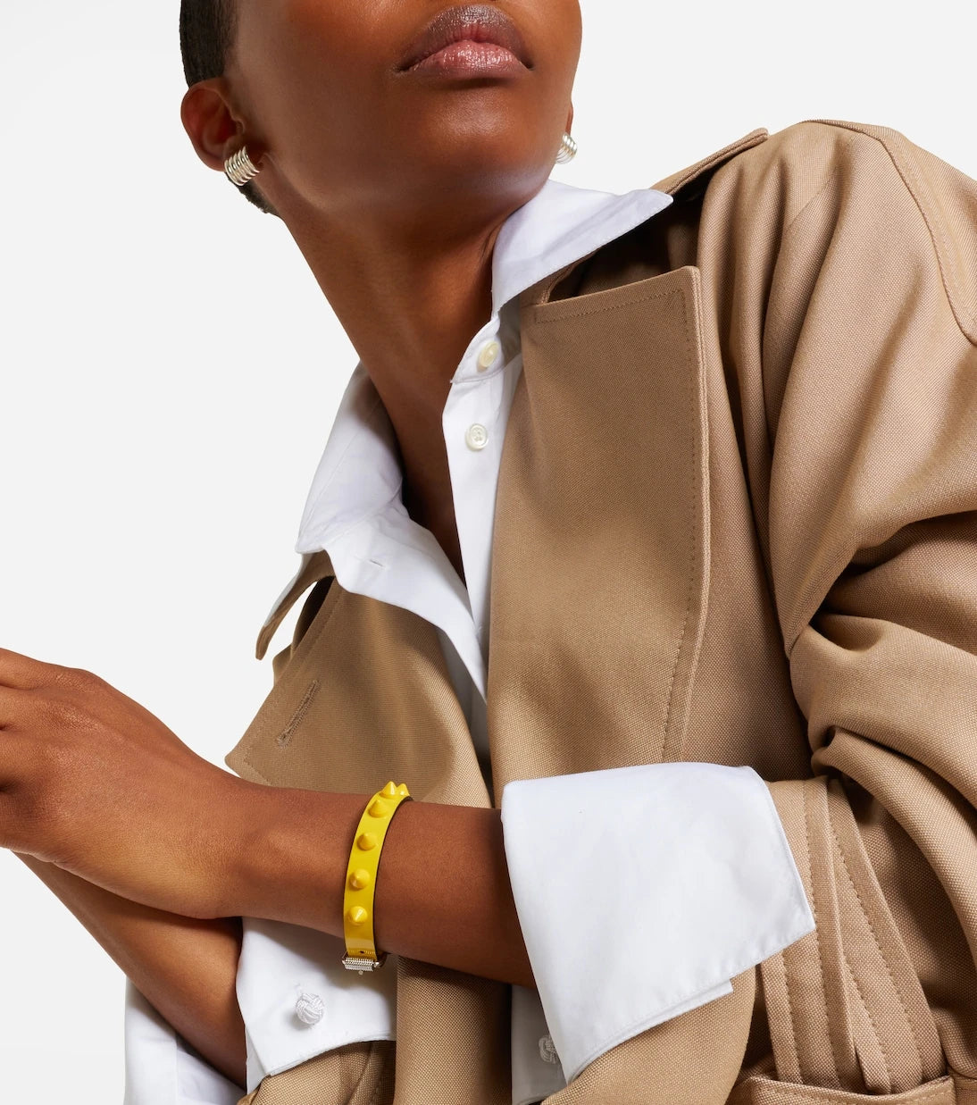 Christian Louboutin - Loubilink embellished leather bracelet