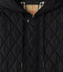 Black Nylon Quilted Parka