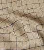 Beige Virgin Wool-Cashmere Tattersall Check Bourdon Blazer