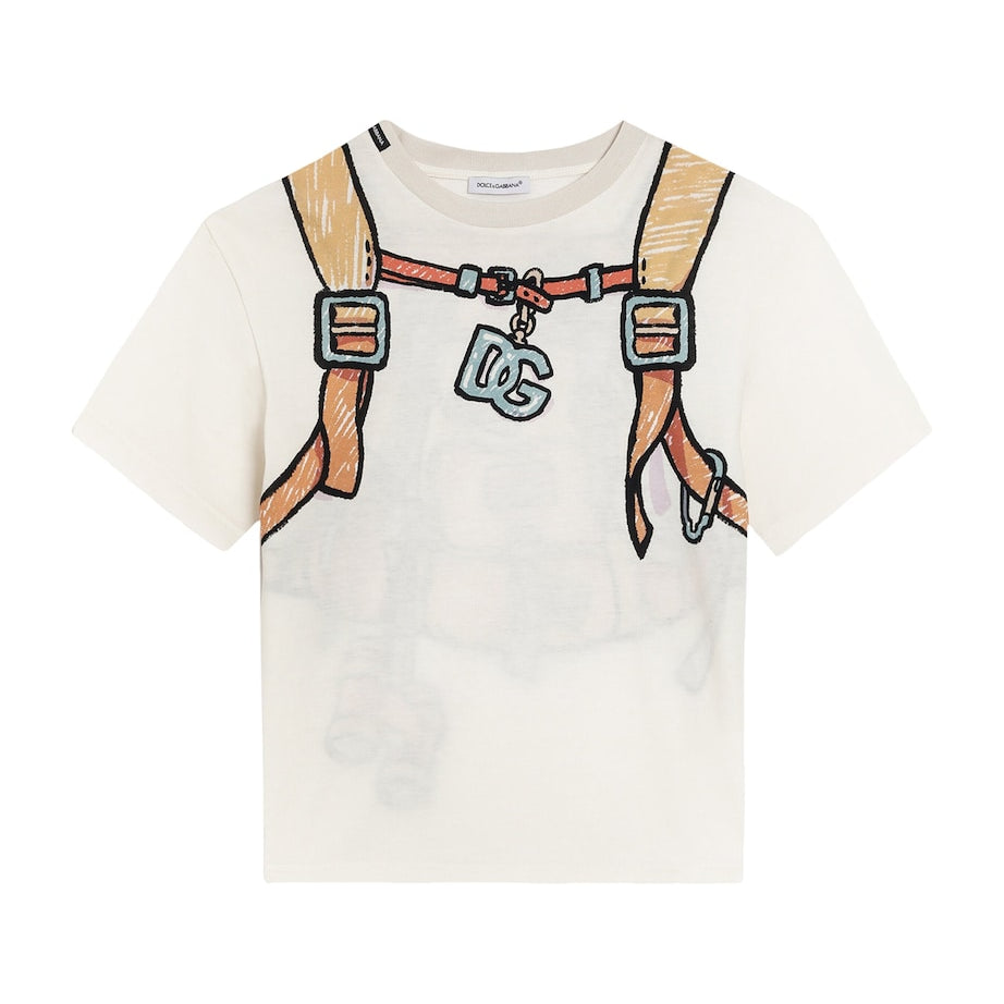 Dolce & Gabbana Kids Cotton Backpack Oversized T-Shirt (8-12 Years)