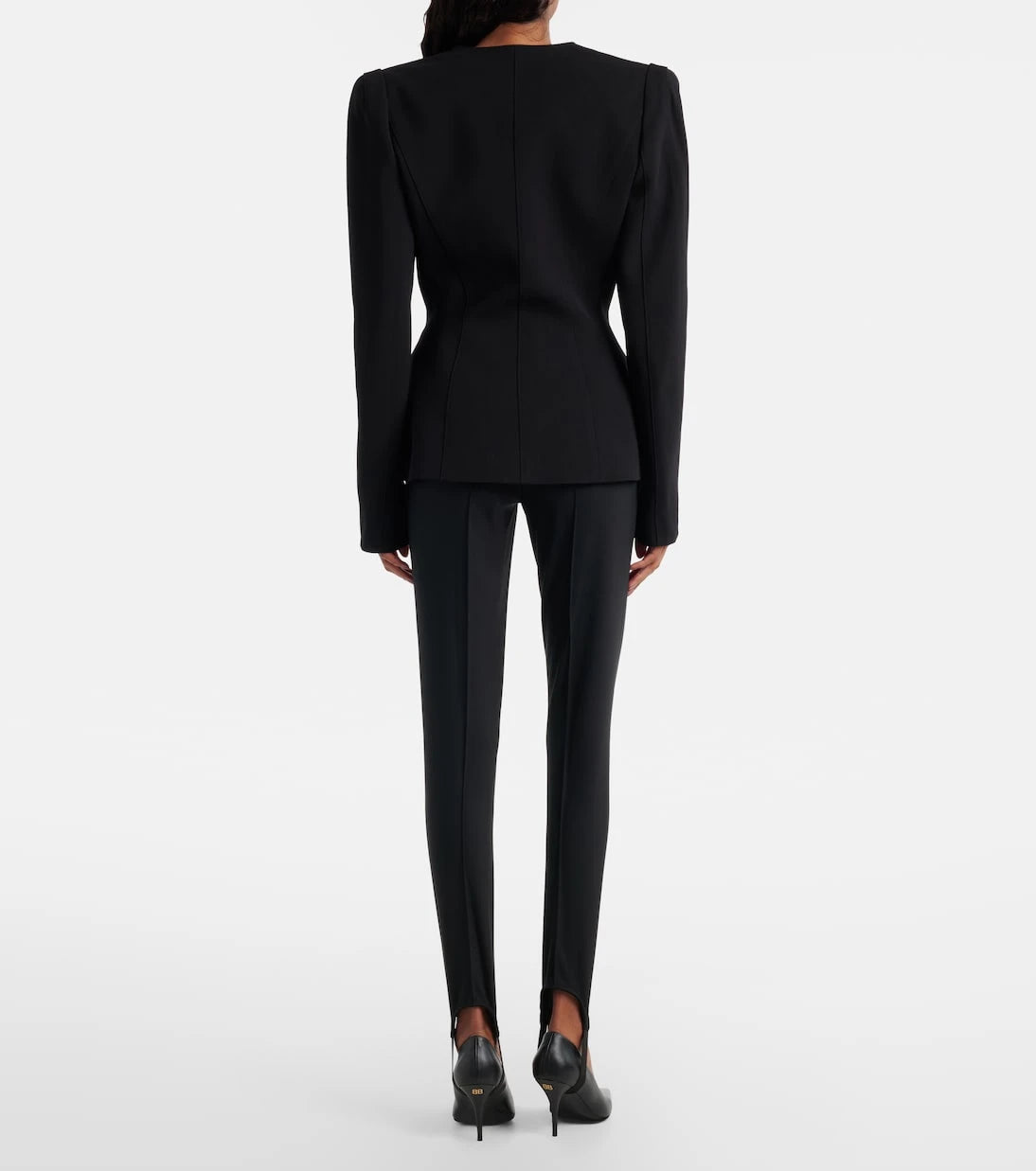 Mugler - Wool-blend stirrup leggings