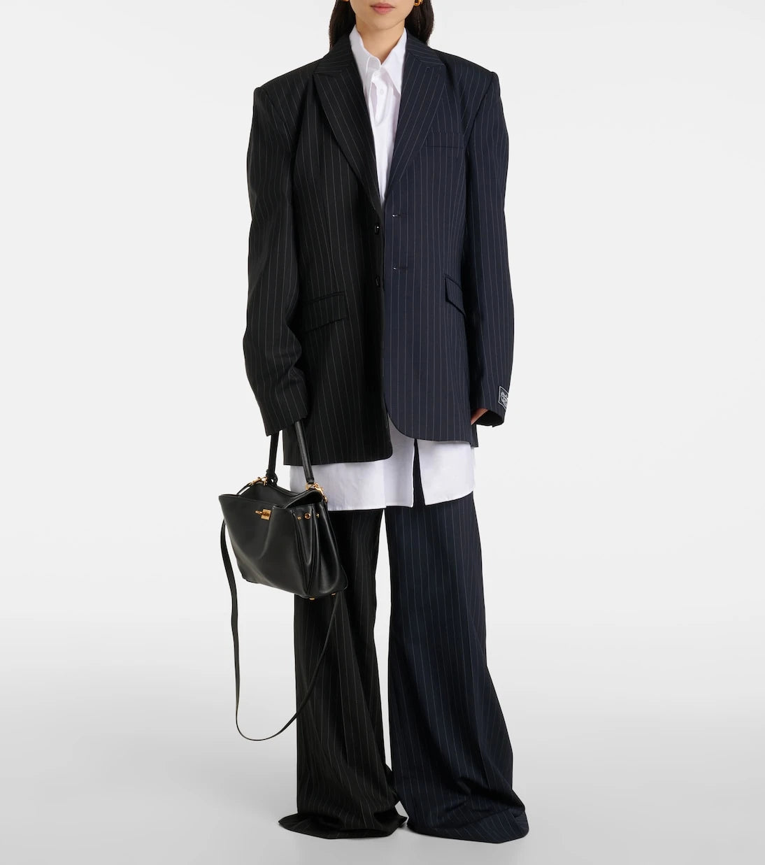 Vetements - Pinstripe wool wide-leg pants