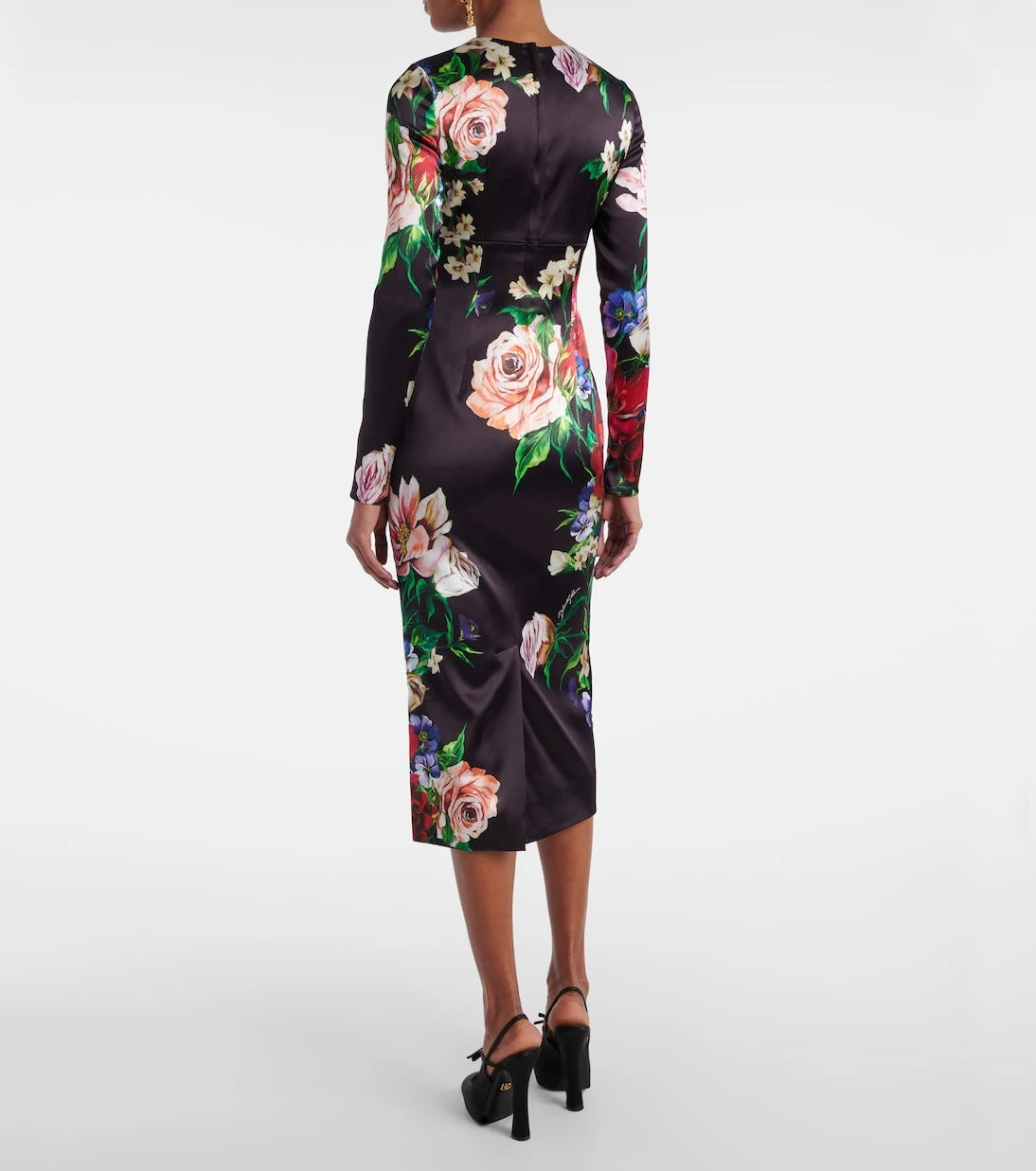 Dolce&Gabbana - Floral satin midi dress