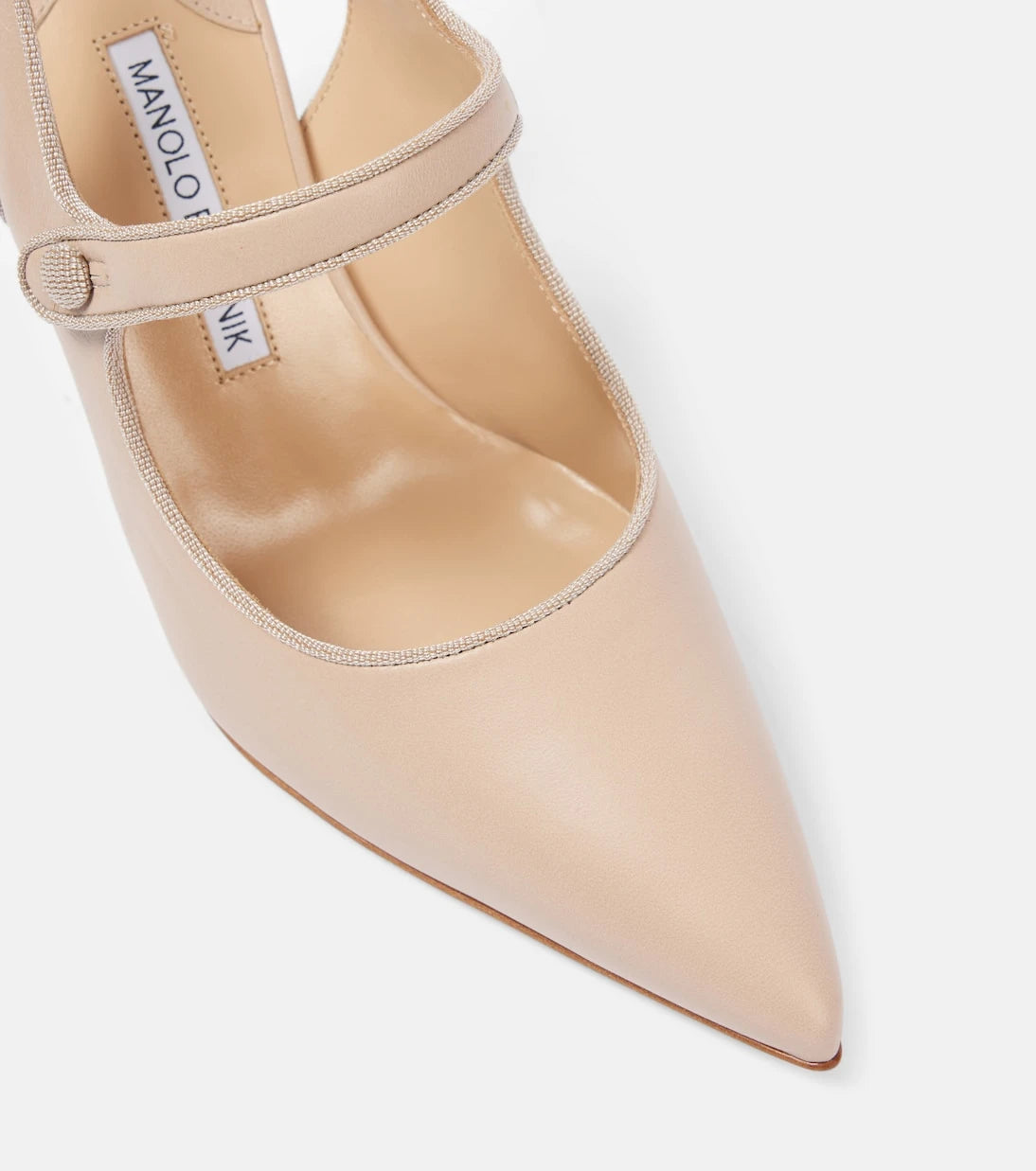 Manolo Blahnik - Campari 90 süet slingback topuklu ayakkabı