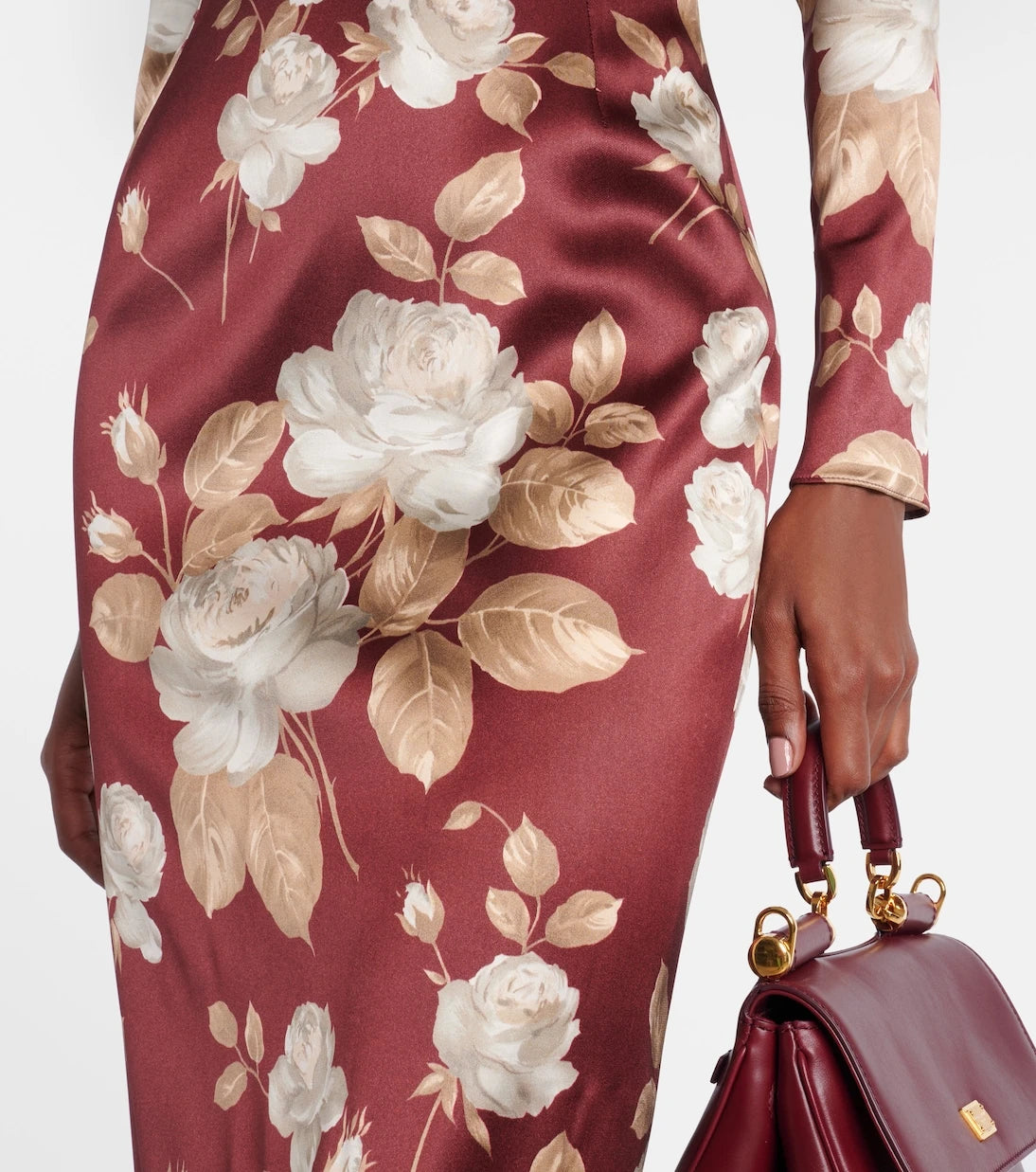 Dolce&Gabbana - Floral satin midi dress