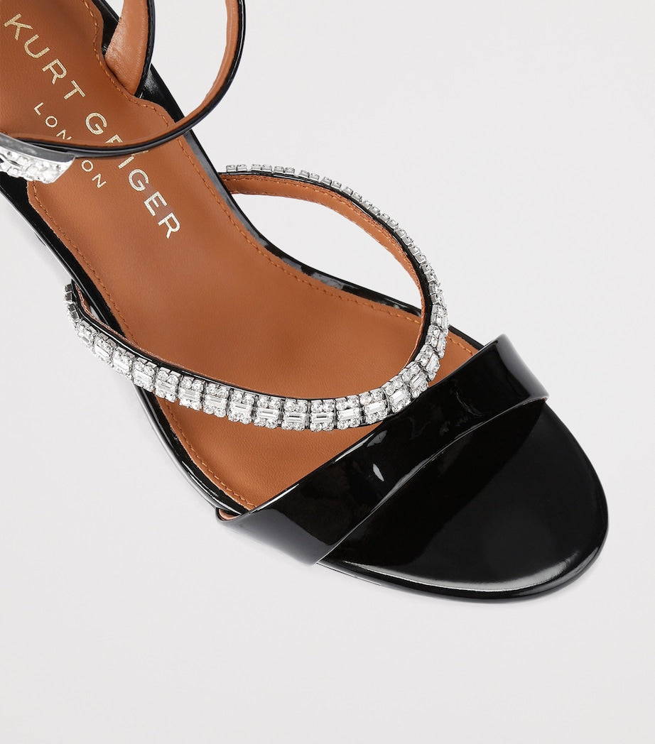 Patent Leather Embellished Sandals 90
