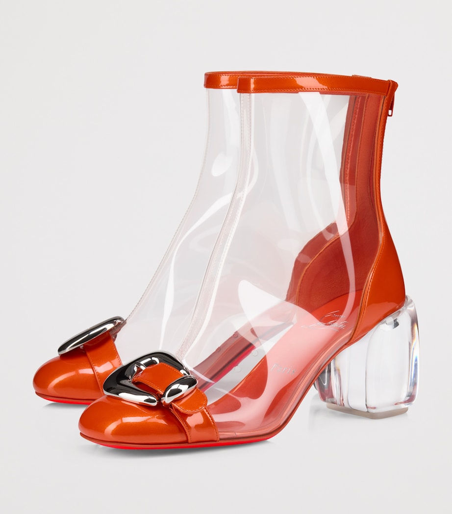 Christian Louboutin Orange Minny Bubble Ankle Boots 70