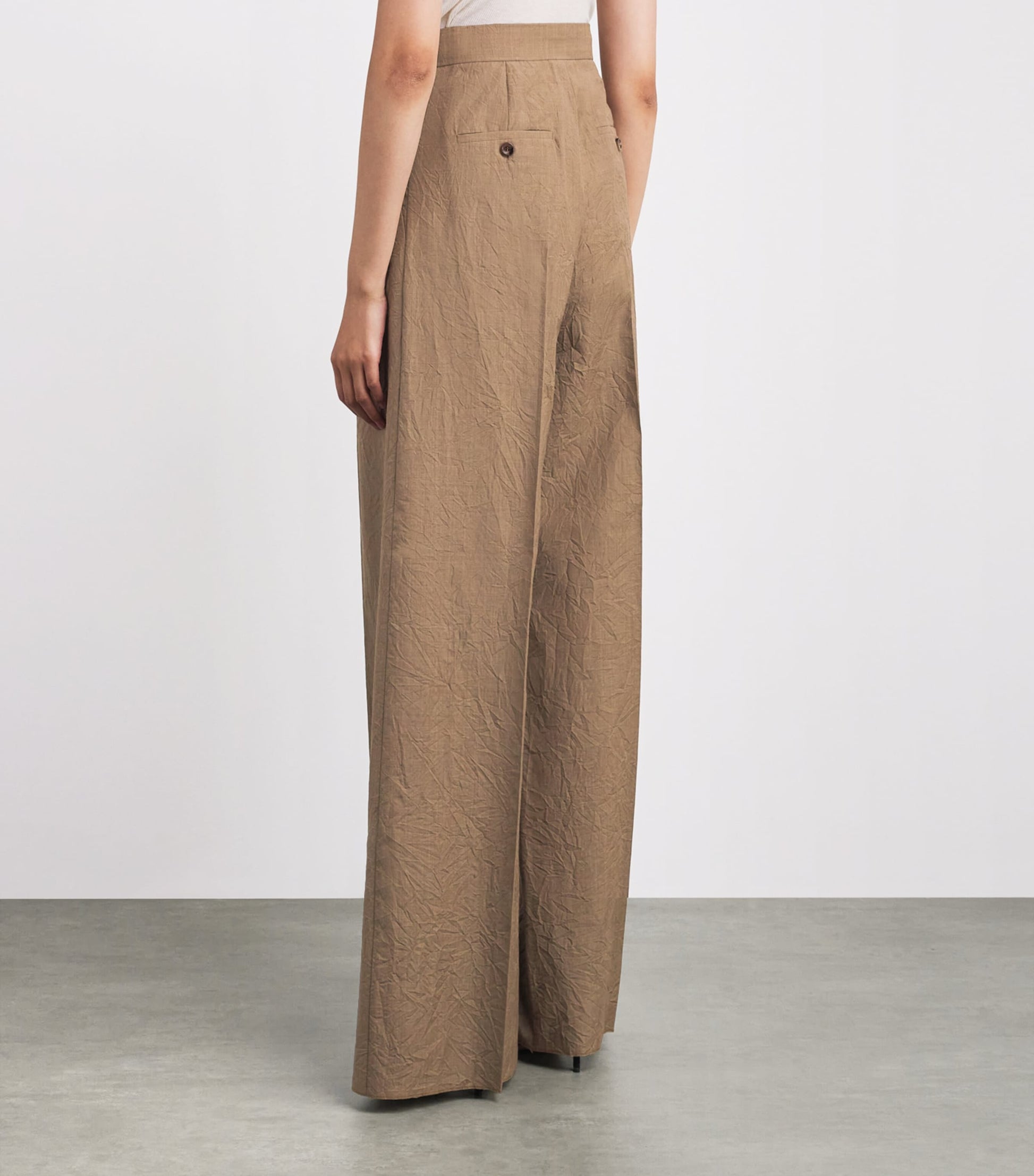 Max Mara Beige Virgin Wool Trousers
