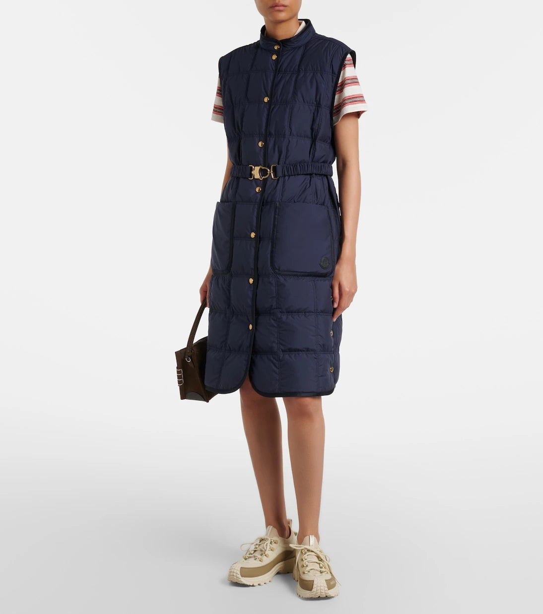 Moncler - Cygnette belted quilted down vest