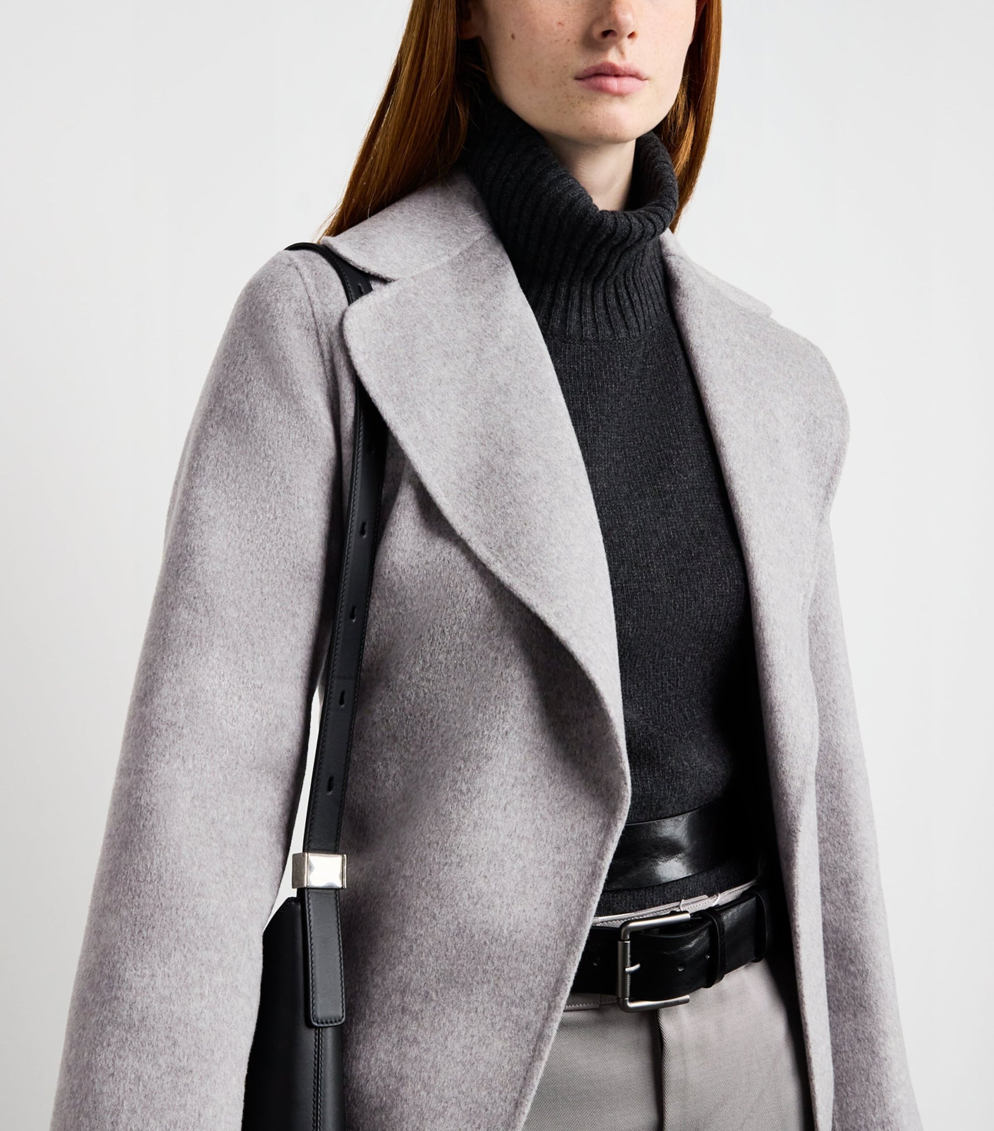 Grey Virgin Wool-Cashmere Coat