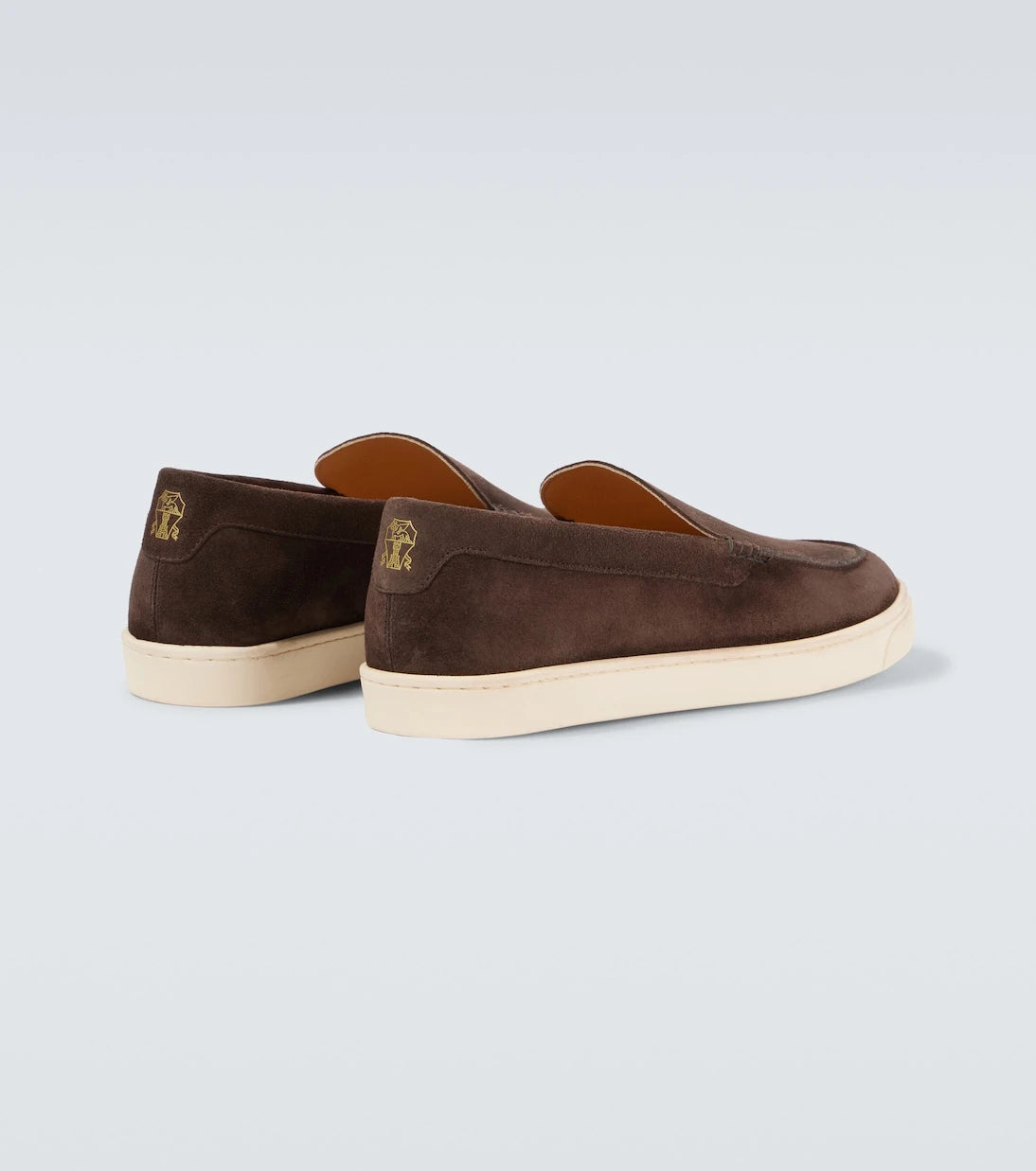 Brunello Cucinelli - Herringbone suede loafers