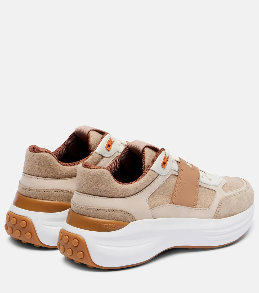 Tod's - Leather-trimmed sneakers