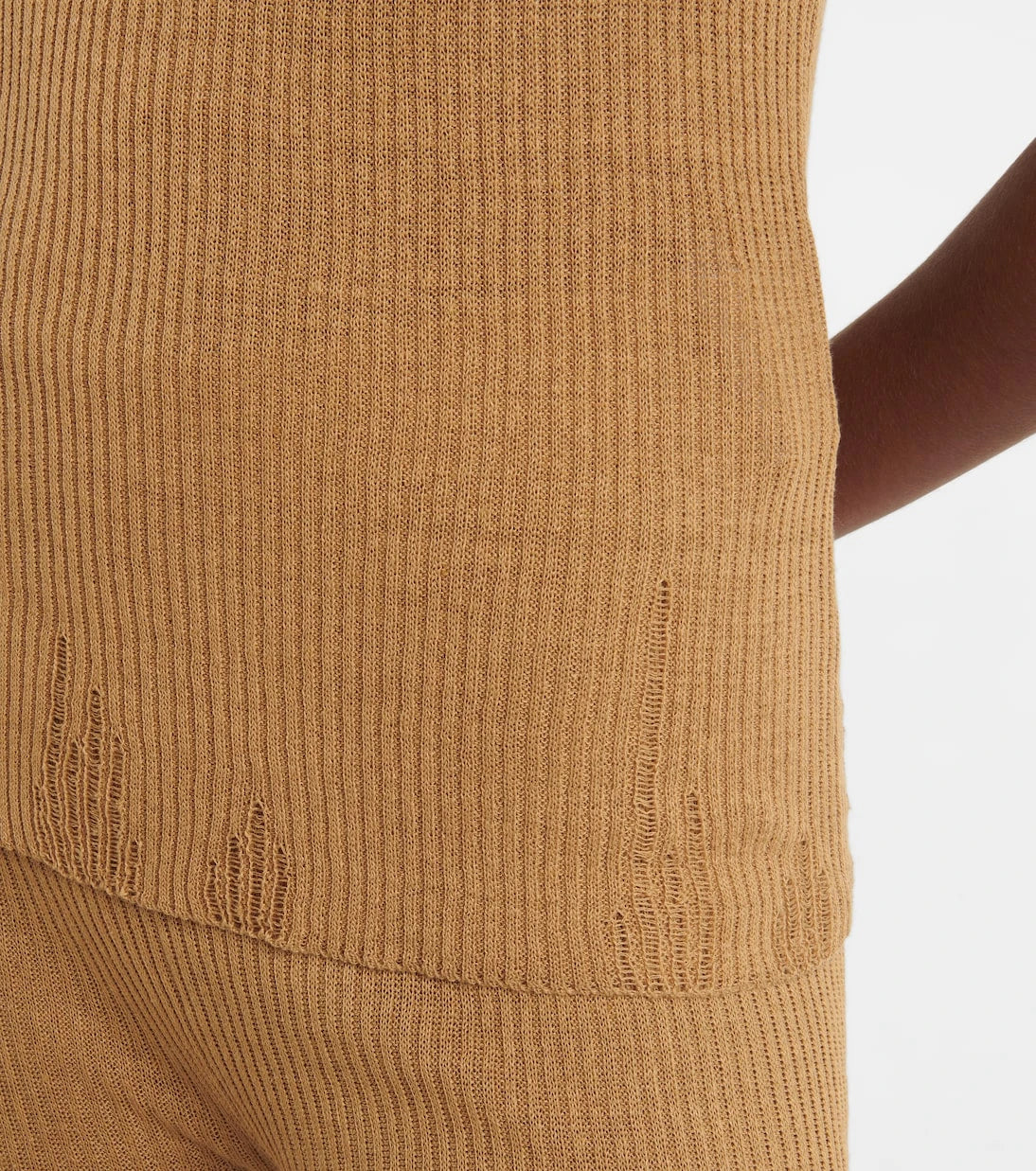 Acne Studios - Fitilli örgü keten karışımlı atlet