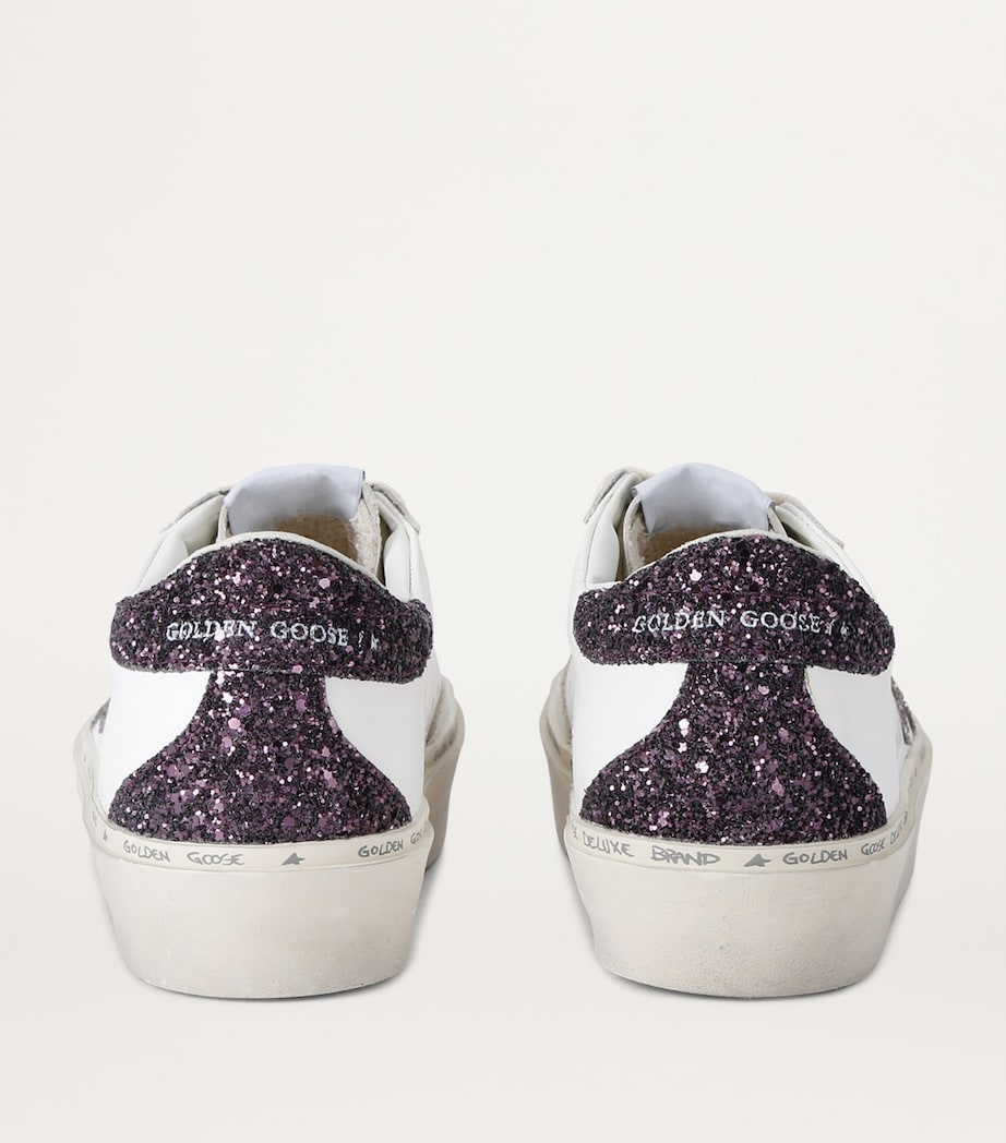 White Leather Embellished Hi Star Sneakers