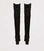 Stuart Weitzman Black Suede Babette Tubo Over-The-Knee Boots 85