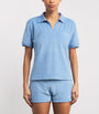 Hunza G Blue Cotton Terry Towelling Polo Shirt
