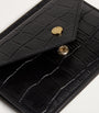 Harrods Black Leather Zip-Up Card Holder