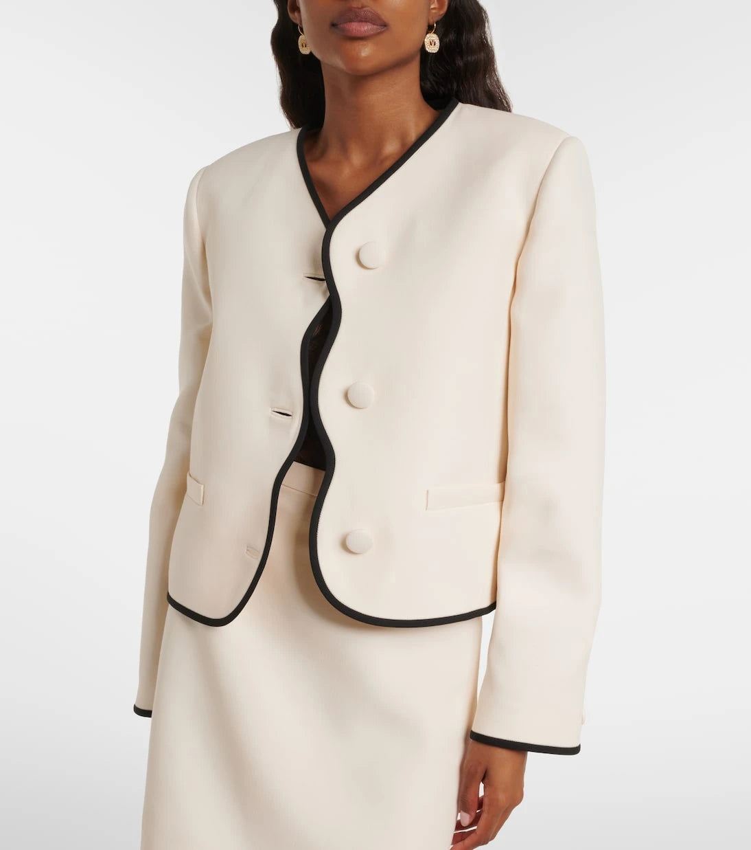 Valentino - Crepe Couture scalloped jacket