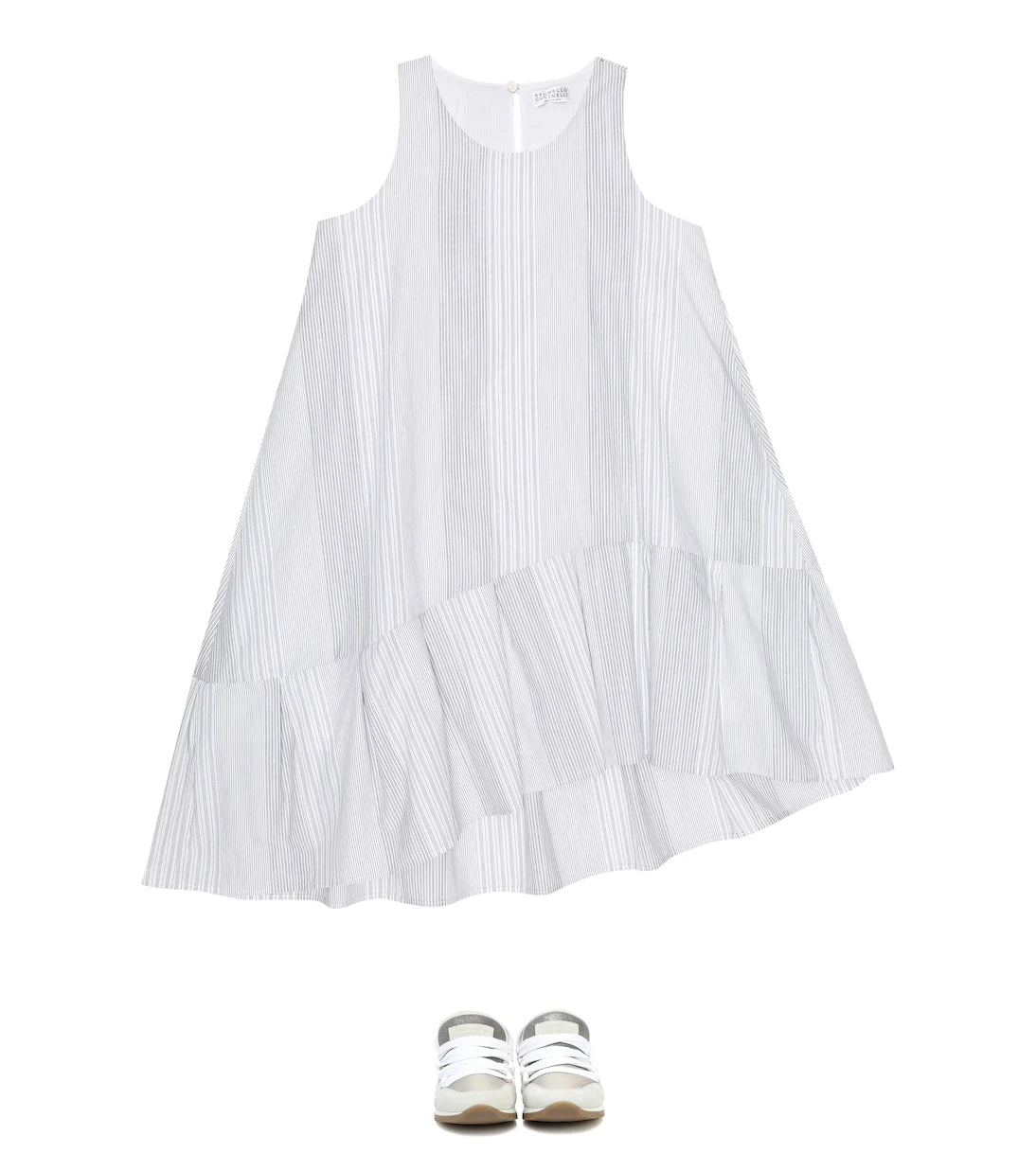 Brunello Cucinelli Kids - Striped cotton dress