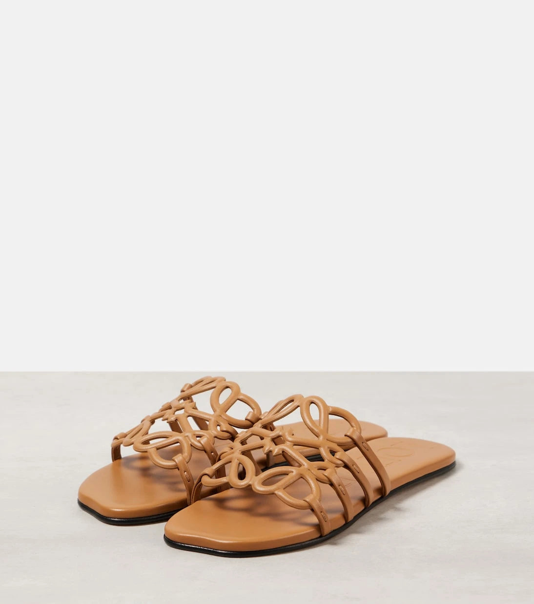 Loewe - Petal Anagram leather slides