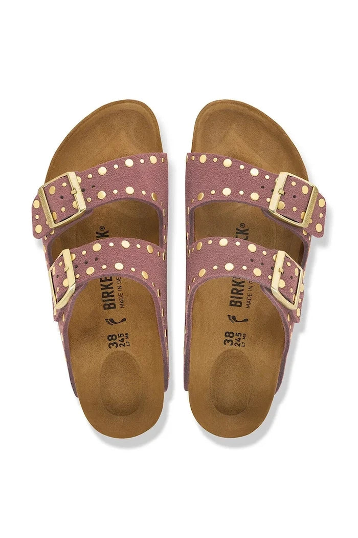 Birkenstock Kadın Süet Terlik Arizona Rivets Suede Leather
