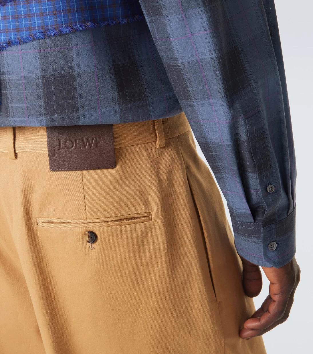 Loewe - Pleated cotton gabardine wide-leg pants