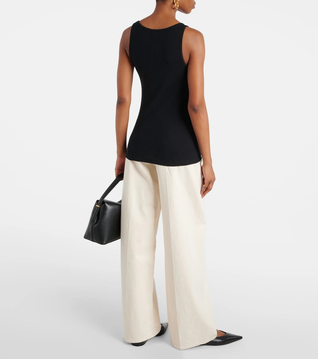 Toteme - Ribbed-knit cotton jersey tank top