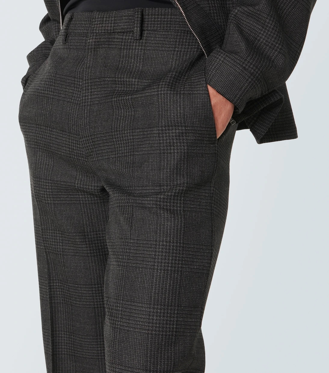 Prada - Prince of Wales cropped virgin wool pants