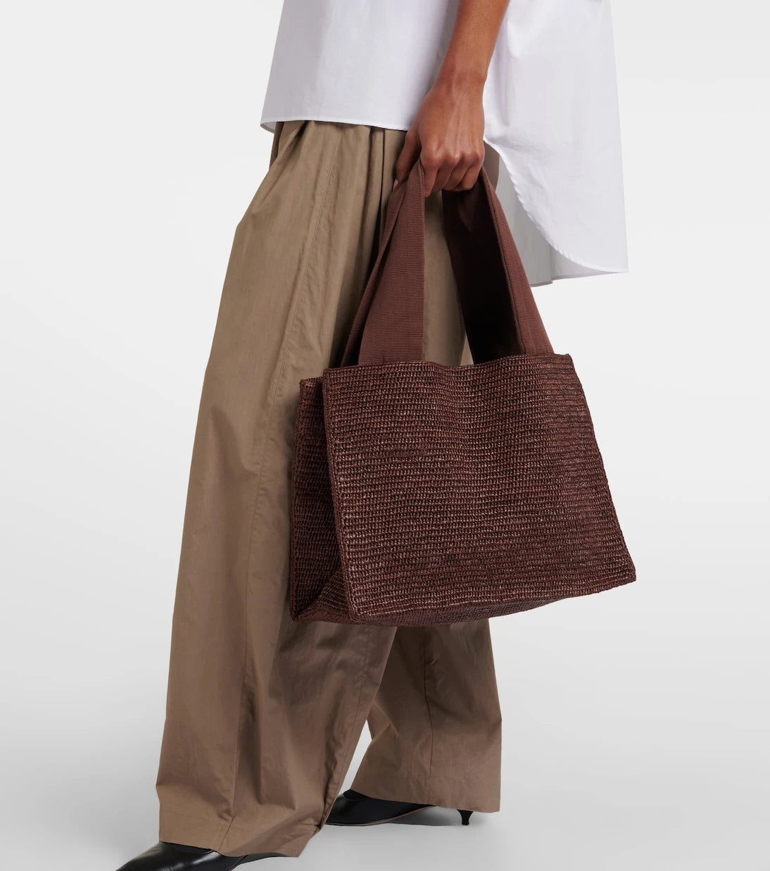 The Row - Loretta raffia tote bag