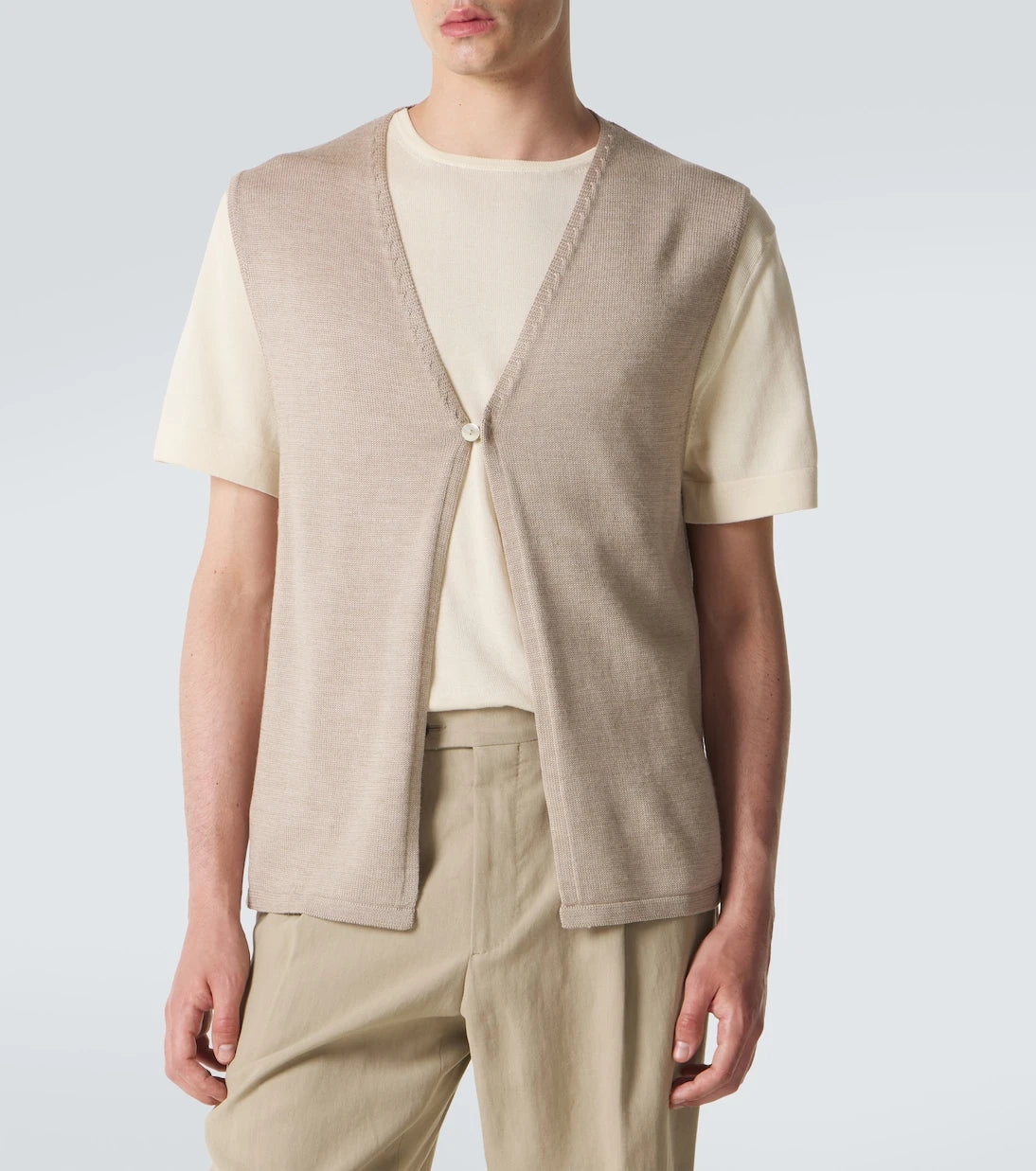 Stòffa - Knitted wool and silk vest