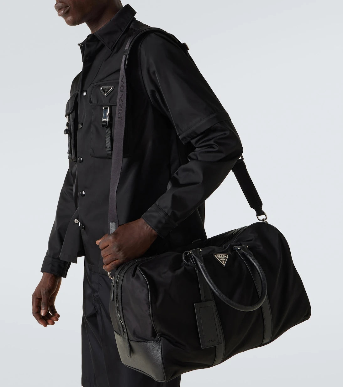 Prada - Re-Nylon and Saffiano leather duffel bag