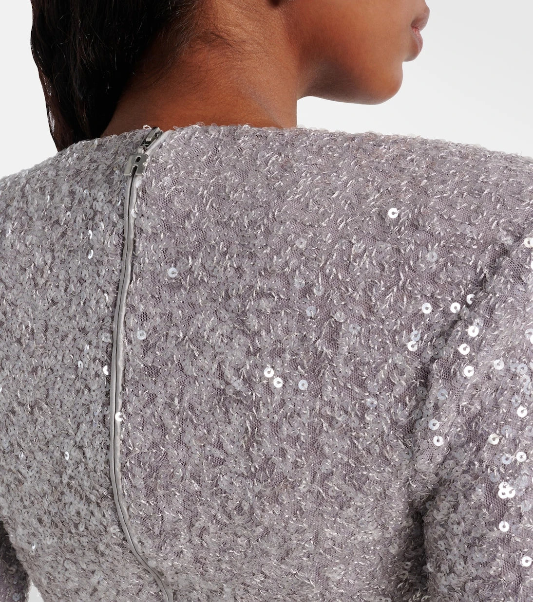 Rotate - Sequined asymmetric minidress