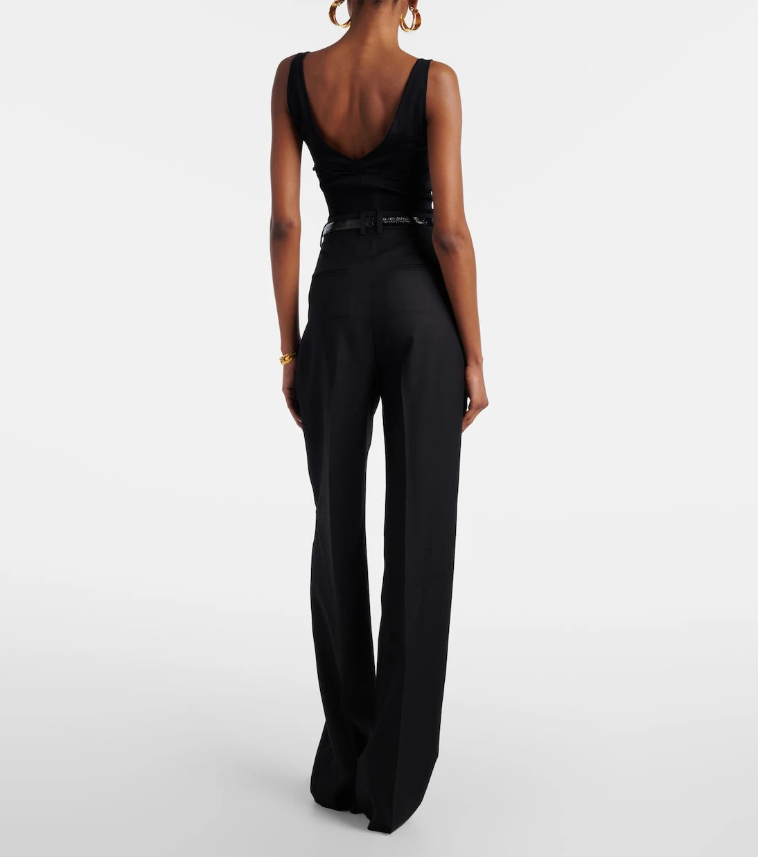Saint Laurent - Wool wide-leg pants