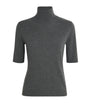 Max Mara Grey Wool Short-Sleeve Sweater