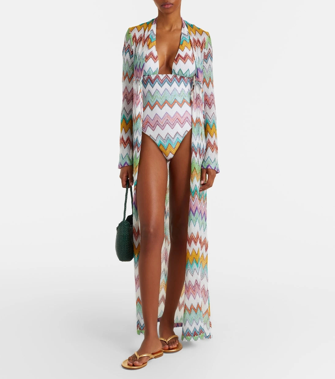 Missoni - غطاء شاطئ لاميه متعرج
