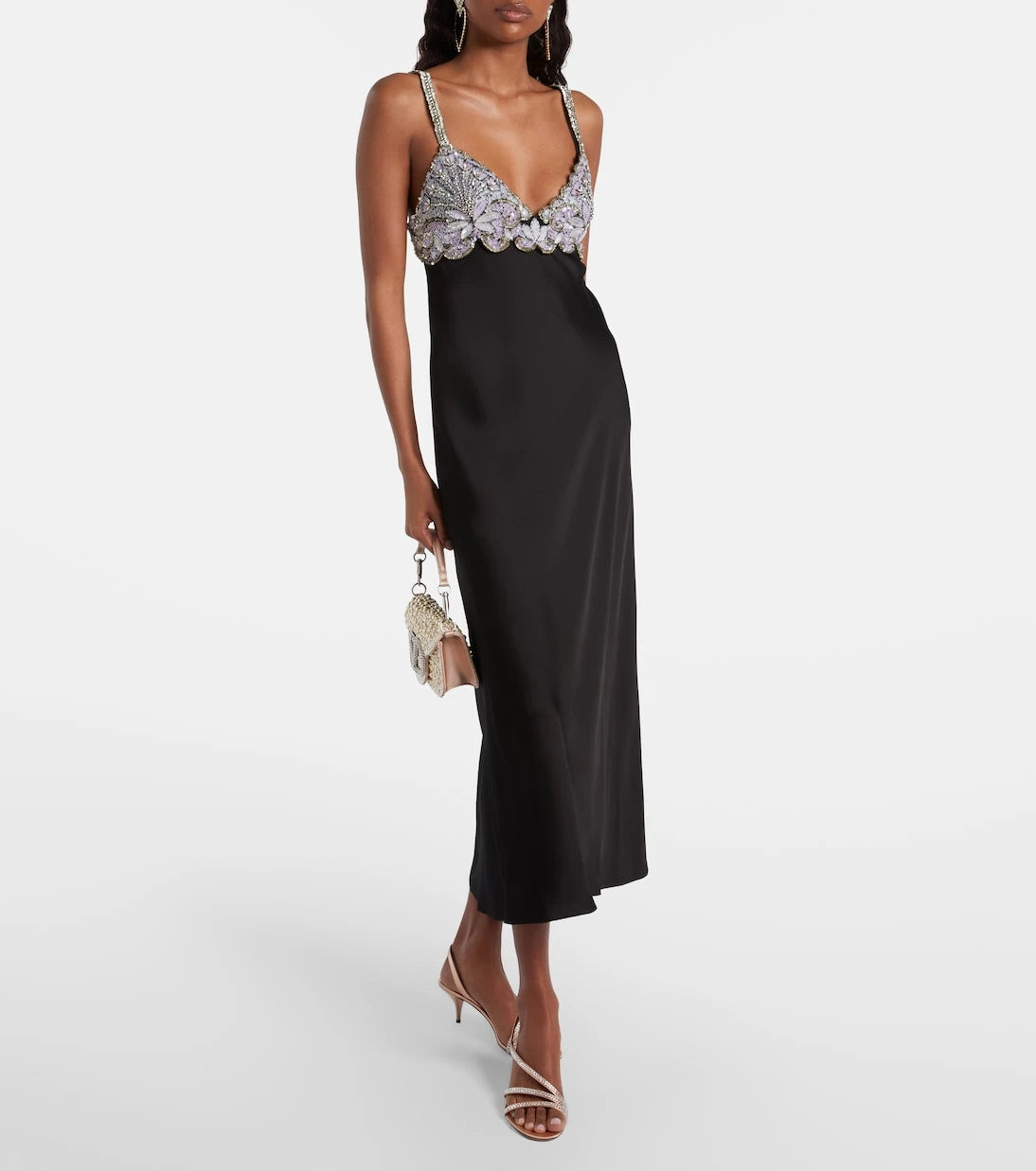 Valentino - Embellished cady midi dress