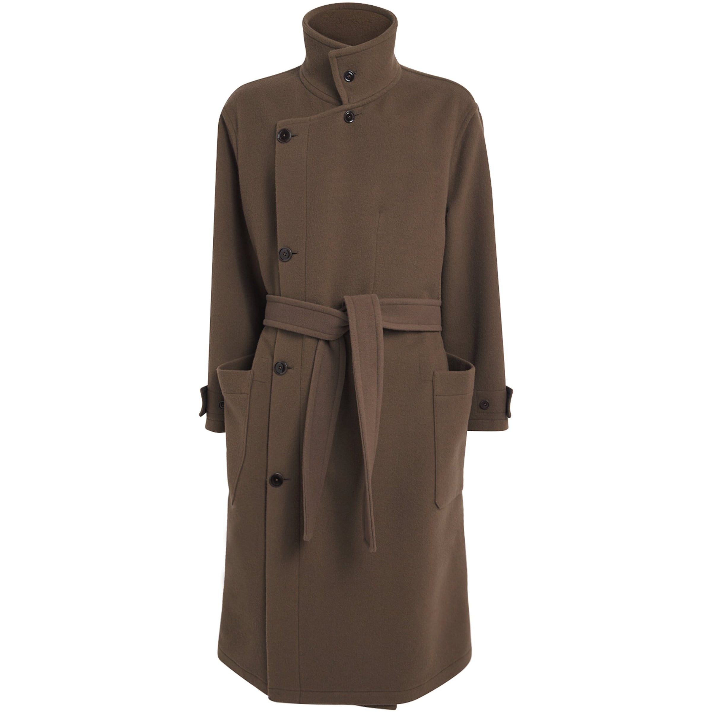 Lemaire Brown Wool Overcoat