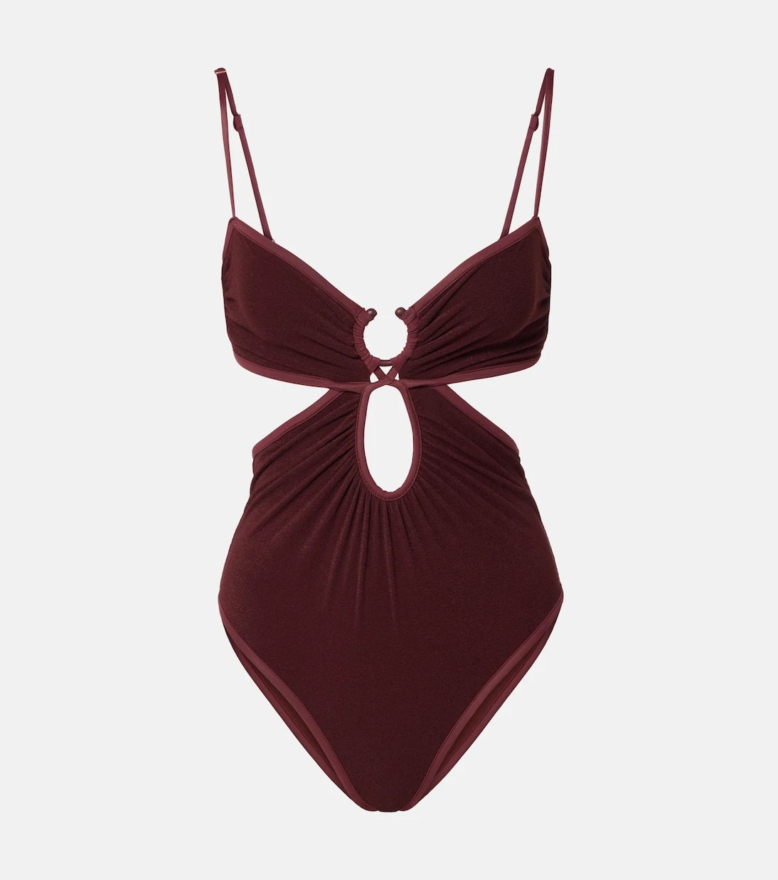 Johanna Ortiz - Cutout gathered terry swimsuit