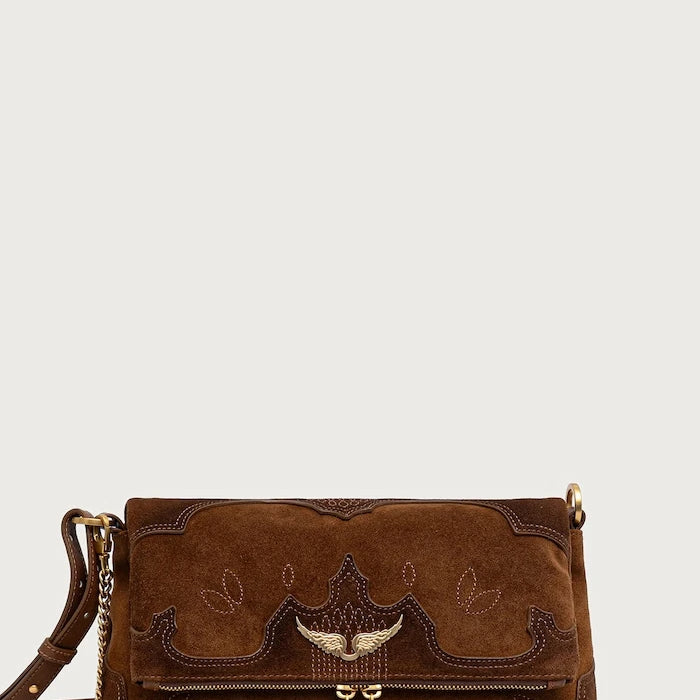 ROCKY süet kadın crossbody çanta